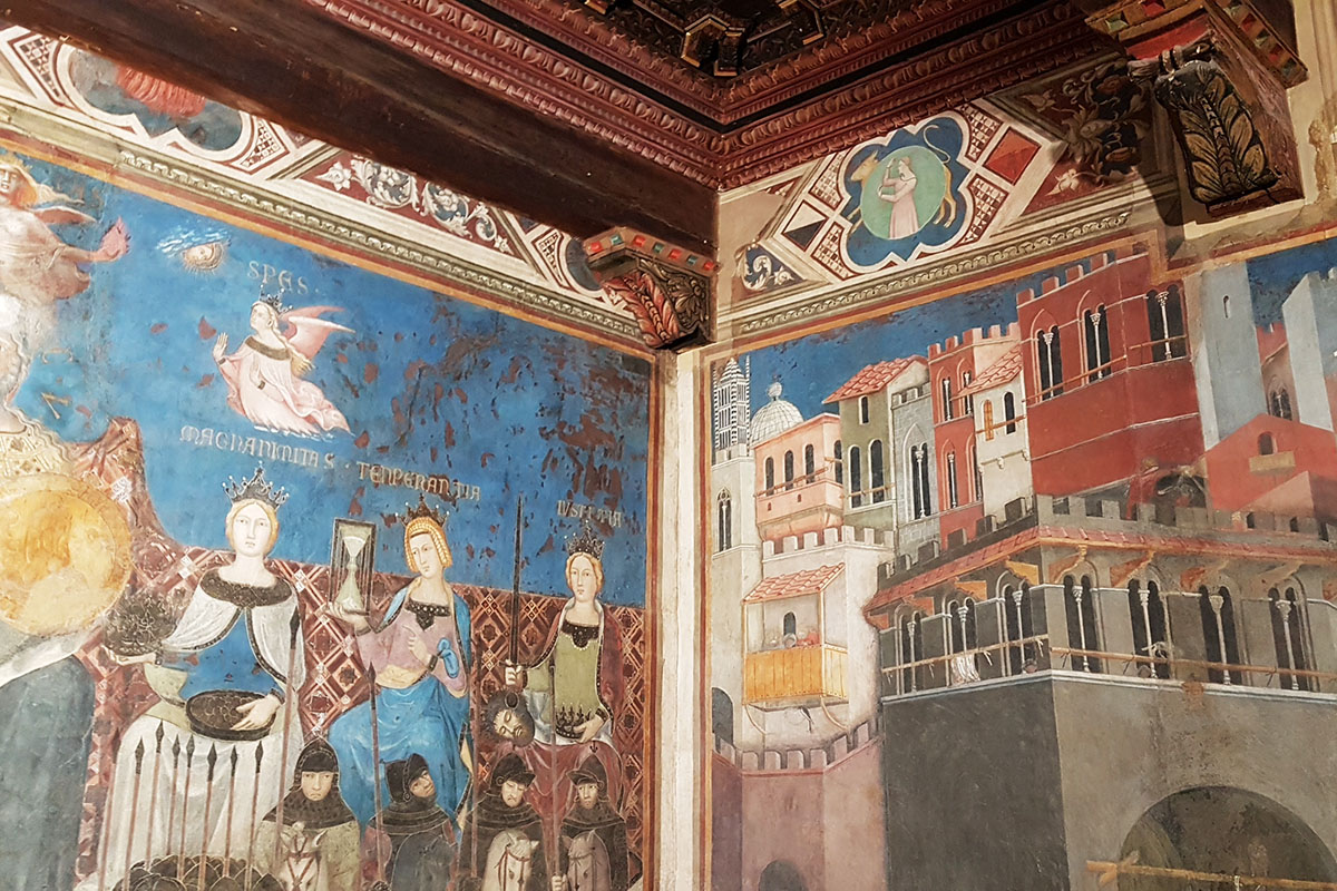 Cantiere restauro Buongoverno Siena T