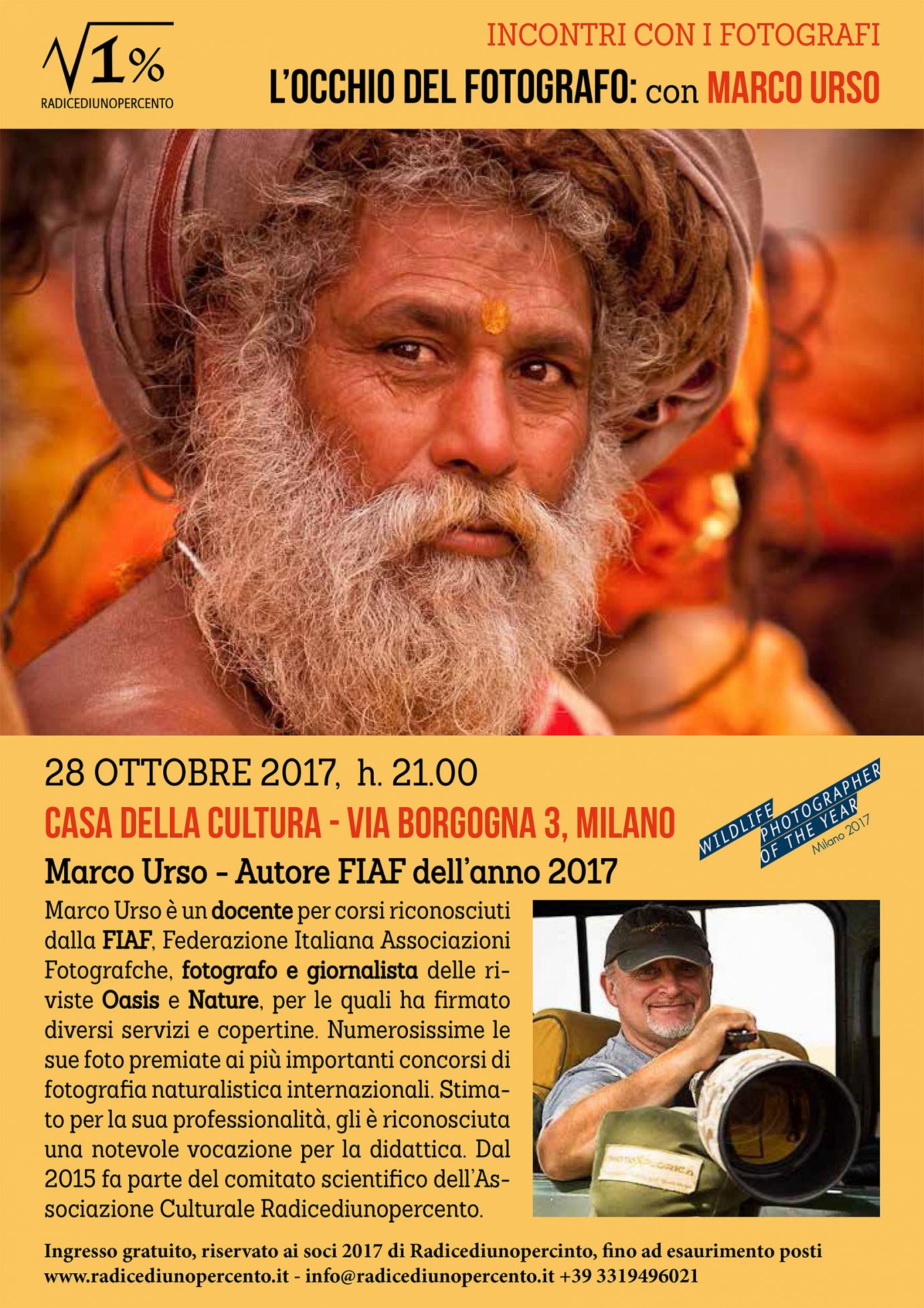 28 ottobre Incontro con Marco Urso WPY MI